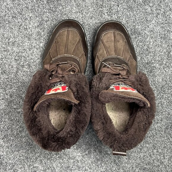 PAJAR Winter Boots Mens Size 9 Brown Leather Ice Gripper Spike Fishing Snow Cold - Picture 10 of 16